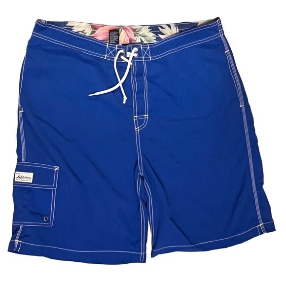 Ralph Lauren Polo Swim Suit Men's Size XL Blue White Stitching Board Shorts - Picture 1 of 3